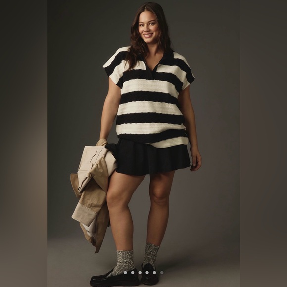 Maeve Textured Collared Muscle Sweater Vest - Picture 2 of 5